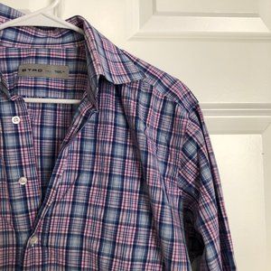 Etro Purple Plaid Button Down Shirt
